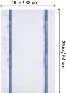 Strofinacci da Cucina <span class=keywords><strong>Utopia</strong></span> a Righe Blu, 100% Cotone, Altamente Assorbenti e Riutilizzabili - Product Image 2