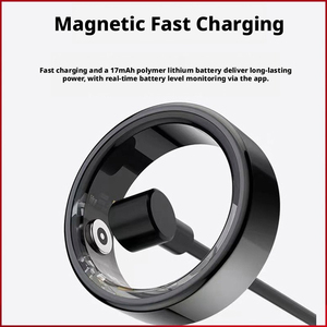 Drop Shipping 6.8mm Ultra <b>Thin</b> Titanium Case Resin Smart <b>Ring</b> Sleep Heart Rate Blood Oxygen Monitor 3-5 Days Battery Life Compac - Product Image 2
