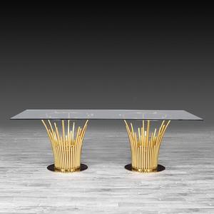 Nuovi disegni sposa e sposo tavolo in acciaio inox piani <span class=keywords><strong>di</strong></span> vetro <span class=keywords><strong>di</strong></span> nozze tavoli da pranzo <span class=keywords><strong>di</strong></span> nozze - Product Image 2