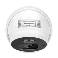 Caméra IP PoE OEM 4MP intérieure/extérieure, caméra tourelle intelligente à double éclairage 4MP, détection humaine/véhicule, entièrement métallique, micro intégré