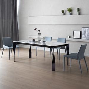 <span class=keywords><strong>Tavolo</strong></span> Rettangolare Industriale in Pietra Sinterizzata Bianca con <span class=keywords><strong>4</strong></span> Gambe e Base in Alluminio Aeronautico per Casa - Product Image 5