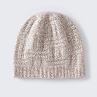 Nouveau bonnet en cachemire tricoté unisexe, bonnet d'hiver avec texture, design uni de luxe, prêt à être expédié et OEM