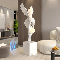 Décoration de maison nordique résine Angle Figurine lampe de luxe Bluetooth haut-parleur ange bureau décoration de la maison accessoires cadeau résine artisanat