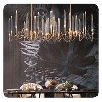 Lustre en cristal post-moderne BAHE personnalisé, design artistique LED pour la rénovation de la maison, les restaurants, les hôtels, les bureaux d'accueil et les bars