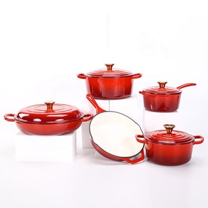 Ensemble de Casseroles en Fonte Métallique au Design Minimaliste, Fabriquées en Chine, Chauffage Électrique, Batterie de Cuisine Effet <span class=keywords><strong>Pierre</strong></span> - Product Image 1