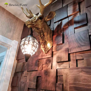 Carreaux muraux 3D en mosaïque de bois massif de luxe - Product Image 6