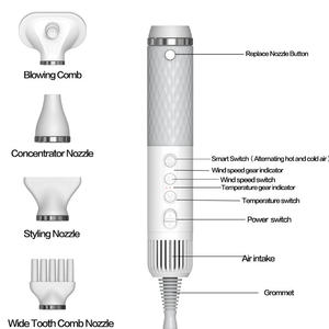 2023 yeni ürün pet bakım malzemeleri sıcaklık kontrolü 5 in 1 akıllı köpek pet saç kurutma makinesi el fırça seti - Product Image 2