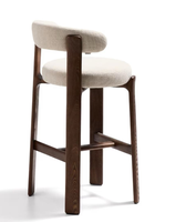 Vente d'usine en bois massif tissu blanc dossier haut chaise comptoir tabourets de bar pour cuisine maison Restaurant Bar gris comptoir tabouret