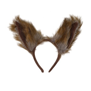 Accesorios de disfraz de <span class=keywords><strong>Animal</strong></span> de Halloween, piel de felpa, zorro marrón, Lobo, perro, orejas de Chacal, diadema y cola - Product Image 4