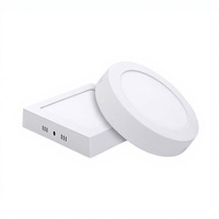Plafonnier LED moderne en aluminium blanc, encastré, petit carré ou rond, pour salon commercial