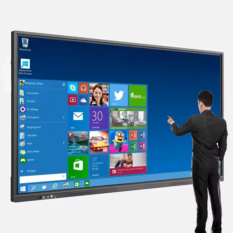 2k/4k lavagna interattiva Multi Touchscreen elettronico schermo piatto per la scuola