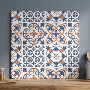 Azulejos de Cerámica Rústicos con Patrón Marroquí Vintage de 400x400 mm, Impresión Digital Decorativa para Interiores - Product Image 4