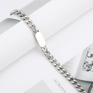 Pulsera de Cadena Curva, Accesorios de Estilo Hip-Hop de Moda, Acabado Pulido de Alta Calidad, No se Desvanece, Nueva Certificación 2026, Regalo de Joyería para Hombre - Product Image 3