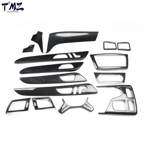 Volant modifié en fibre de carbone, motif noir, panneau de navigation, décoration intérieure de voiture pour <span class=keywords><strong>Mercedes</strong></span>-Benz ML GL 12-15 - Product Image 1