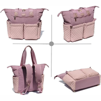 Bolsa de Pañales Multifuncional de Nailon Impermeable Personalizada, Bolsa de Pañales de Lujo de Gran Capacidad, Mochila de Viaje para Mujer