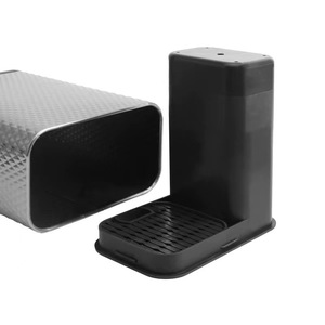 Porte-couteaux rectangulaire en acier inoxydable avec fente de drainage pour le rangement des lames et support pour ciseaux - Product Image 3