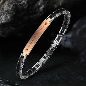 Bracciale da Uomo in Acciaio <span class=keywords><strong>Inox</strong></span> 316L con Gioiello in Ceramica - Product Image 4