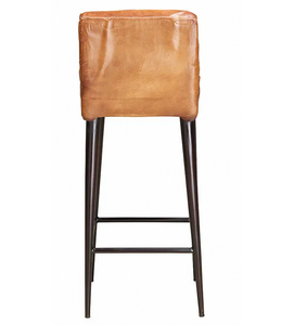 Silla de Bar Estilo Industrial con Estructura Metálica, Patas de Acero Resistentes y Respaldo Soportador para Cafetería o Bistro - Product Image 4