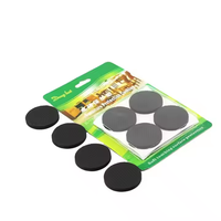 Tampon de protection auto-adhésif noir découpé personnalisé personnalisé en forme de cercle pour plancher en feutre Tampon rond en feutre EVA pour meubles