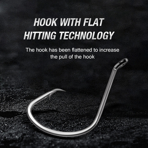 Honoreal Chất lượng cao bán buôn 6/0 8/0 10/0 12/0 thép carbon cao cá da trơn Vòng tròn thép gai 3x 5x mạnh mẽ Móc Câu Cá - Product Image 6