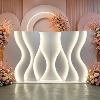 Nouvelle Conception 2026 – Support de Fond de Scène LED de Luxe pour Mariage, en Acrylique Blanc, pour Décoration de Scène et Événements Festifs