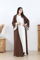 Abaya Kimono ouverte pour femmes musulmanes, coupe ample, design spécial, mode modeste, logo personnalisé OEM, pour un usage quotidien