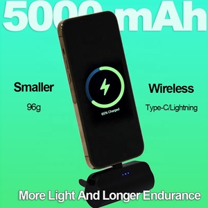 Banque d'alimentation portable Enerforce Wholesale 96g Type-c Apple Port à charge rapide 5000mAh avec support de téléphone intégré - Product Image 2
