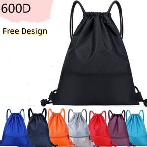 Custom Logo Waterproof Sports <b>Backpack</b> Outdoor Travel Large Capacity Storage Bag with 600D Oxford <b>Drawstring</b> <b>Backpack</b> - Product Image 1