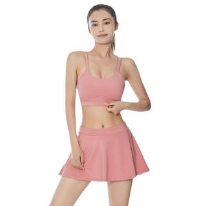 Soutien-gorge de sport Sensation nue en nylon de <span class=keywords><strong>belle</strong></span> conception de dos Collection de poitrine latérale antichoc froncée respirante et respectueuse de la peau pour - Product Image 5