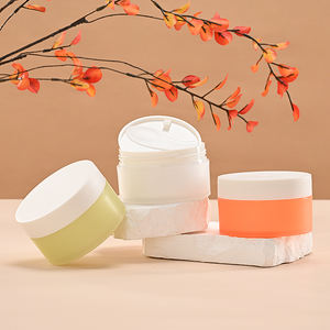 Frascos de crema cosmética con tapa y cuchara 80g 100g Embalaje de doble pared Tarro cosmético de boca ancha personalizado - Product Image 2