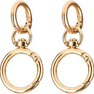 Juego de llaveros con cierre de resorte, aleación de zinc, chapado en plata y oro, para accesorios de llaveros DIY - Product Image 5