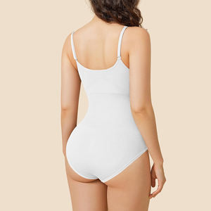 ชุดบอดี้สูทไร้ตะเข็บราคาถูกสำหรับผู้หญิงไซส์ XXL-XXXL แบบไม่มีแขน คอวี ช่วยกระชับสัดส่วนและเก็บหน้าท้อง - Product Image 3