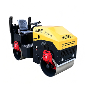 Mini-rouleau compresseur d'asphalte 1,5T entièrement hydraulique, vente directe usine, rouleau compacteur vibrant agricole diesel à double tambour - Product Image 3