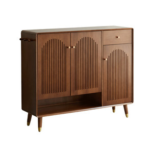 Nuevo Mueble <span class=keywords><strong>Zapatero</strong></span> de Madera Maciza Estilo Americano Rústico <span class=keywords><strong>Color</strong></span> Nogal para Entrada, Sala de Estar, Mueble para el Hogar de Gran Capacidad - Product Image 1