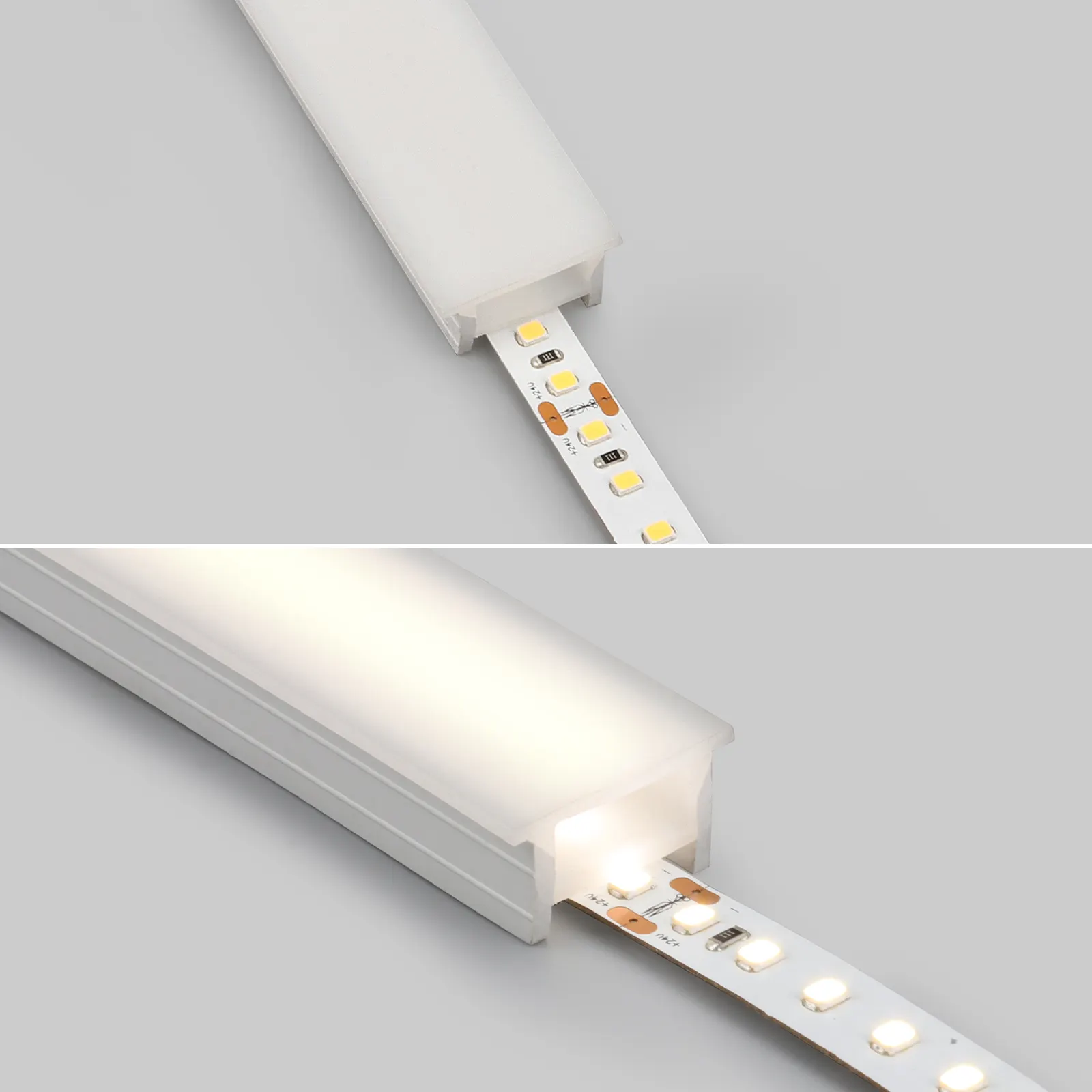 Lámpara Led de neón para habitación, luz de neón de silicona con separación Ce, flexible, cubierta de tubo para tira led de 15mm