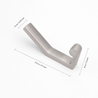 Daili Crochets muraux de conception flexible et écologique en alliage de zinc argenté pour l'organisation de vêtements de salle de bain et de cuisine
