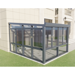 Solárium Moderno de Aluminio y Vidrio para las Cuatro Estaciones, Resistente a los Rayos UV, Aislado, Jardín de Invierno, Marco de Vidrio, Polígono/Triángulo - Product Image 6