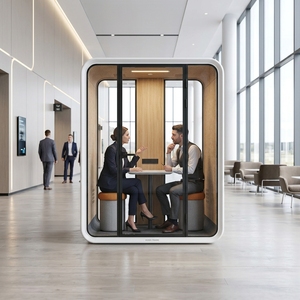 Cabine acoustique portable de luxe pour 2 personnes, studio d'enregistrement, salle de conférence vidéo, salle de <span class=keywords><strong>streaming</strong></span> insonorisée mobile SGS - Product Image 6