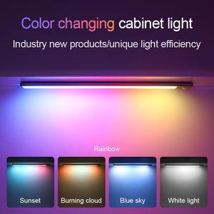 Barra de luz LED inalámbrica de 5V, luz de ambiente blanca con puesta de sol de arcoíris colorida para juegos de baño, sala de estar o dormitorio - Product Image 4