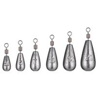 Plombs de pêche en fer galvanisé 1oz avec émerillon Coastlock pour la pêche au drop shot et la Carolina Rig