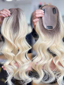 Extensiones de Cabello Humano Europeo Virgen de 3x5 Pulgadas, Hechas a Mano, Base de Seda, Cierre de 16 Pulgadas, Liso, 130% de Densidad, 3 Clips, para Cabello Fino SHY - Product Image 1