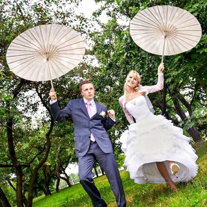 Parasol en papier blanc pour adultes, parapluie à dessiner soi-même pour décorations de mariage, ouverture manuelle facile, accessoires photo populaires, artisanat - Product Image 2