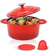 Factory Supply Customizable Modern Kitchen Cast Iron Cookware Set Red Enamel <strong>Pans</strong> Pots Eco-Friendly Food Grade <strong>CE</strong> Certified <strong>Pan</strong> - Product Image 5