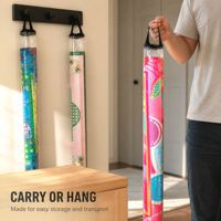 Sac de transport portable en PVC transparent pour tapis de mahjong, avec poignée, pour tapis de jeu enroulable et rangement à domicile