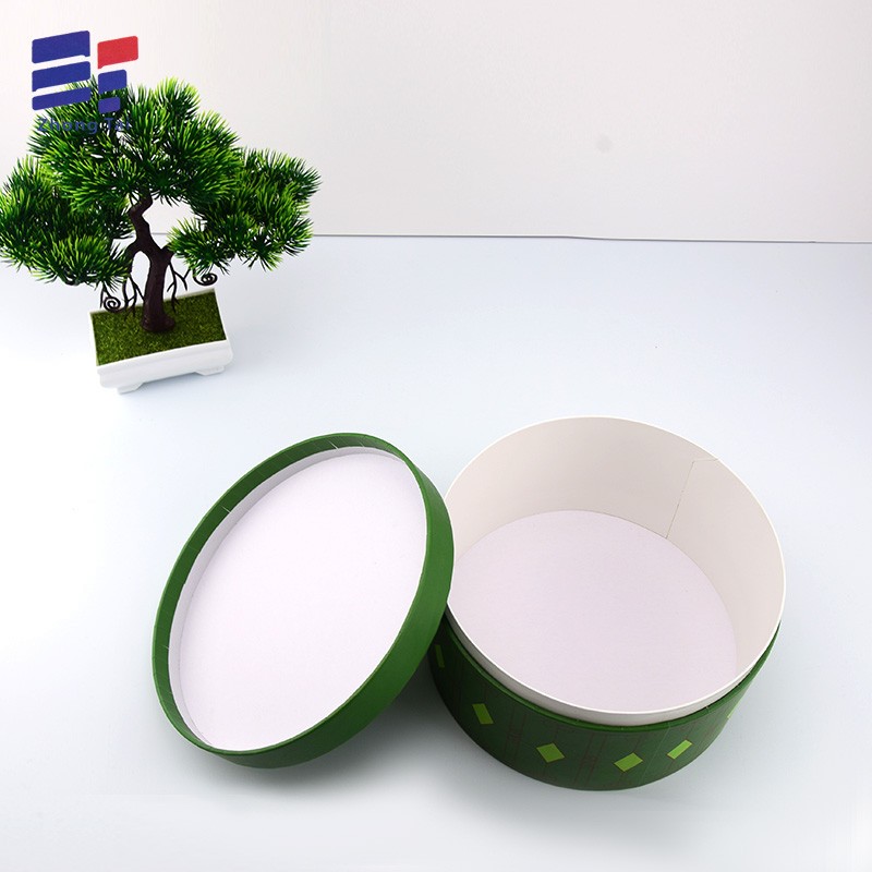 Green Environmentally Friendly Large Cylindrical Paper Tube Sealed Food Grade Paper Tube