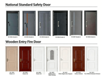 Porte en alliage d'acier de style fer forgé classique, facile à installer, avec panneaux décoratifs pour maison européenne