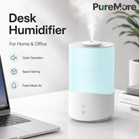 Humidificateur d'air moderne pour chambre à coucher, brume fraîche silencieuse, mode sommeil, veilleuse douce, brume fine pour chambre de bébé et maison