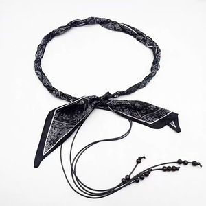 <span class=keywords><strong>Ceinture</strong></span> <span class=keywords><strong>tressée</strong></span> vintage bohème personnalisée pour <span class=keywords><strong>femme</strong></span> avec perles et pompons, accessoires pour robes et pantalons - Product Image 4