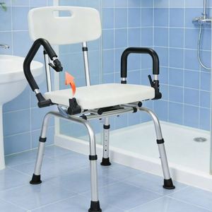 Chaise de douche pour personnes handicapées en alliage d'aluminium, capacité de 150 kg, finition texturée pour les personnes âgées, les femmes enceintes, dispositif médical de classe II - Product Image 5