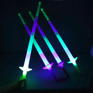 LED Plastik-<span class=keywords><strong>Laserschwert</strong></span> Vierteiliges Ausziehbares Schwert Mehrfarbig Blinkende LED-Leuchte Elastisch Ausziehbarer LED-Blitzstab - Product Image 1